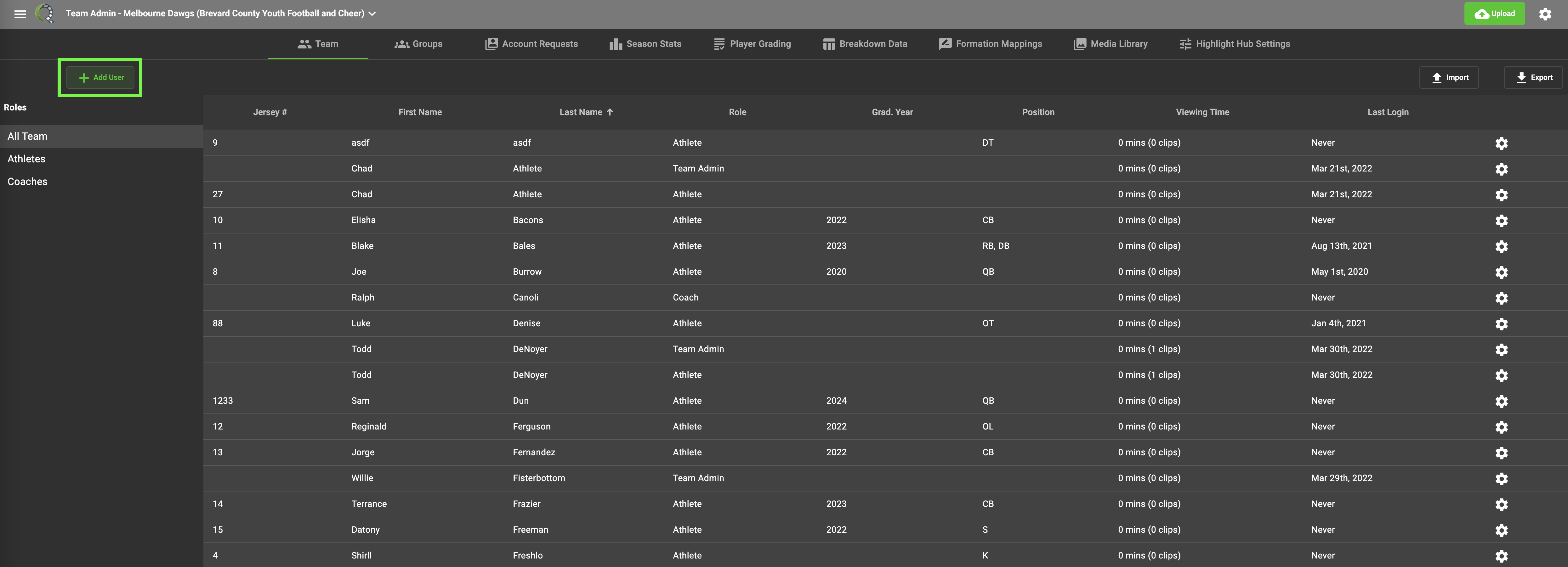 FOOTBALL Player Grading Step by Step plus Video Tutorials 2.0